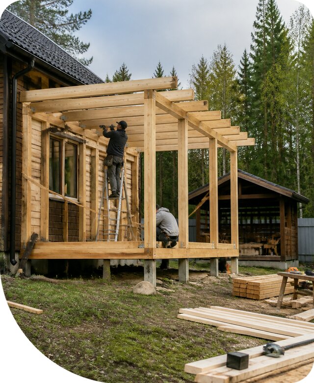Строительство пристроек и построек на участке в Горном-Алтайске