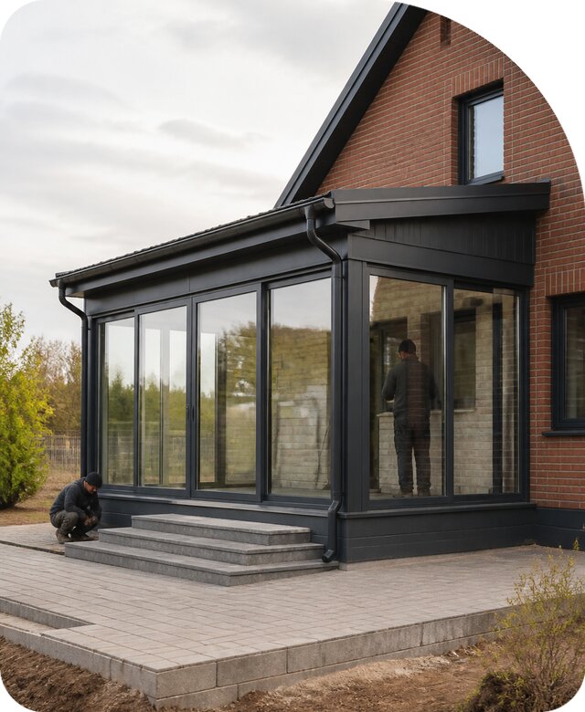 Пристройка к кирпичному дому в Горном-Алтайске от 25920 р. | РадиДОМА-Грн