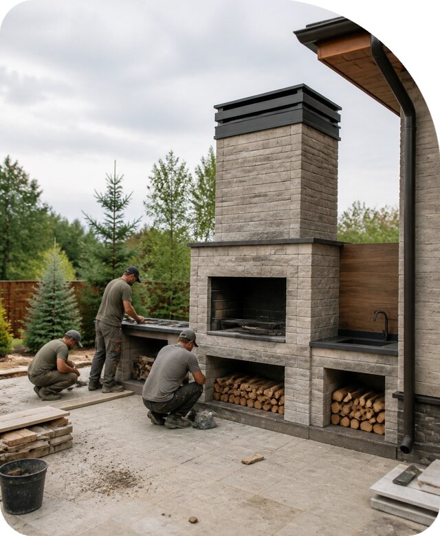 Монтаж барбекю комплекса в Горном-Алтайске по цене от 25920 р. | РадиДОМА-Грн